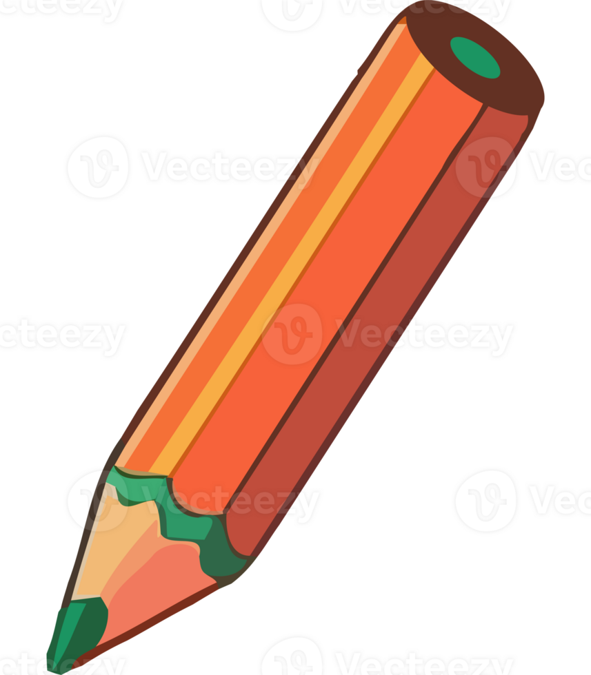 A pencil with a black tip icon on a transparent background png