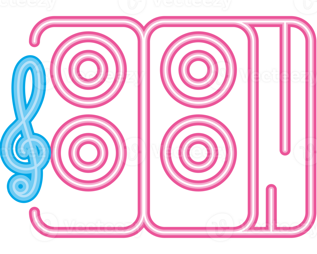 speaker music neon studio icon png