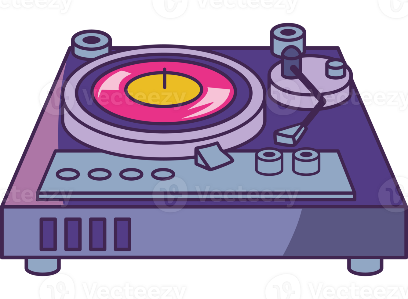 nineties pop art style music console png