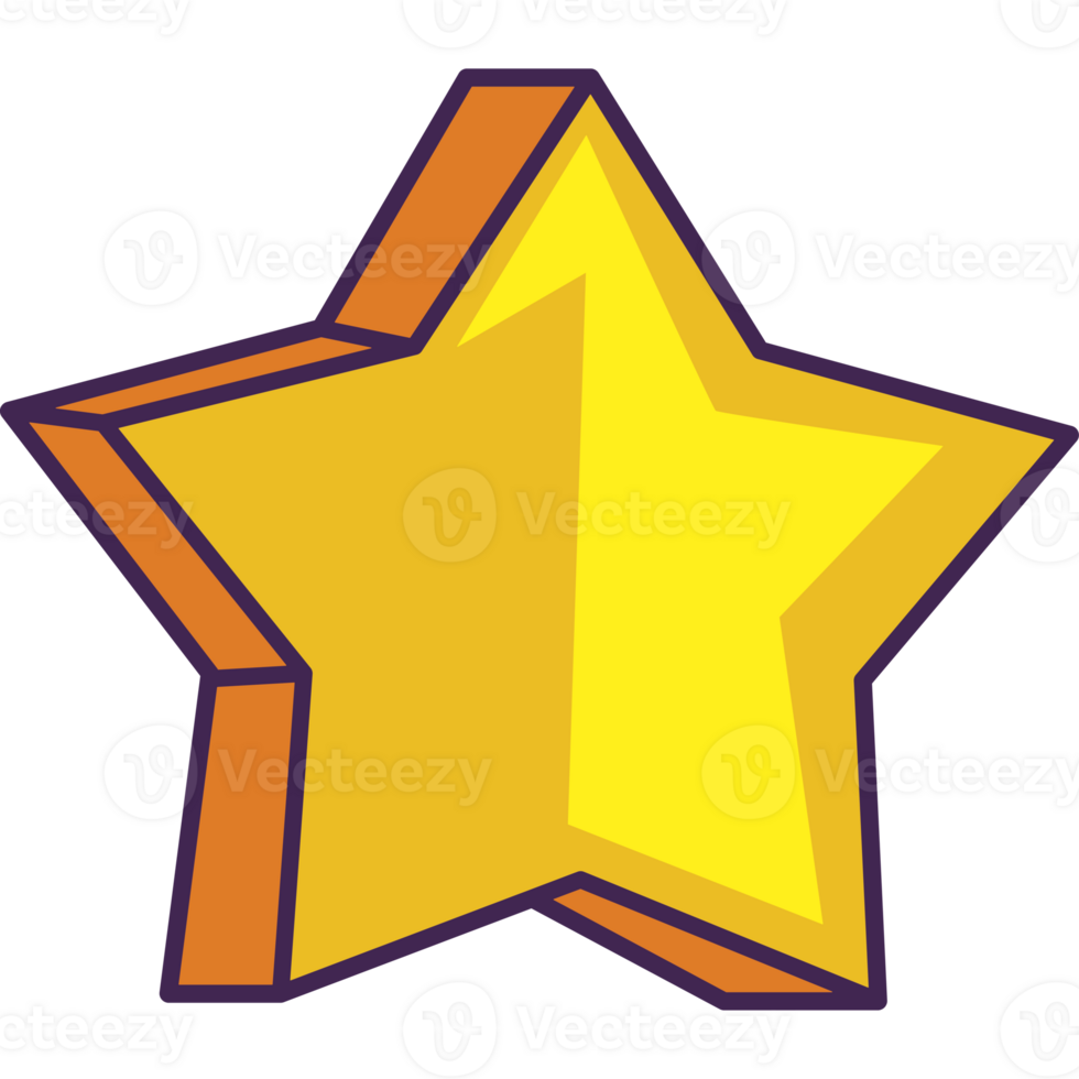 Nineties pop art style star png