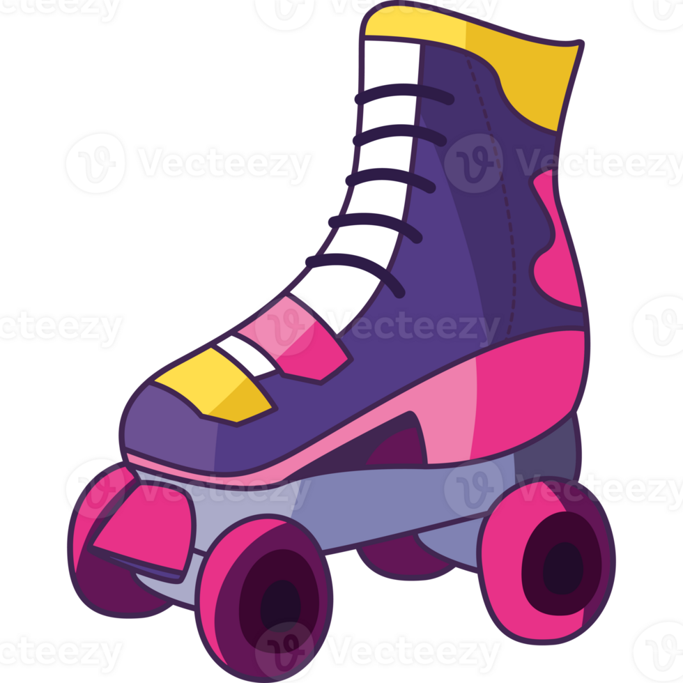 nineties pop art style roller skate png