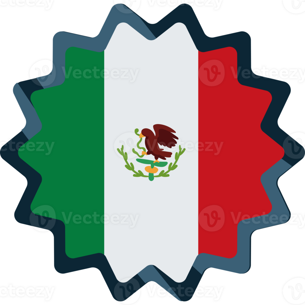 mexican flag star illustration isolated png