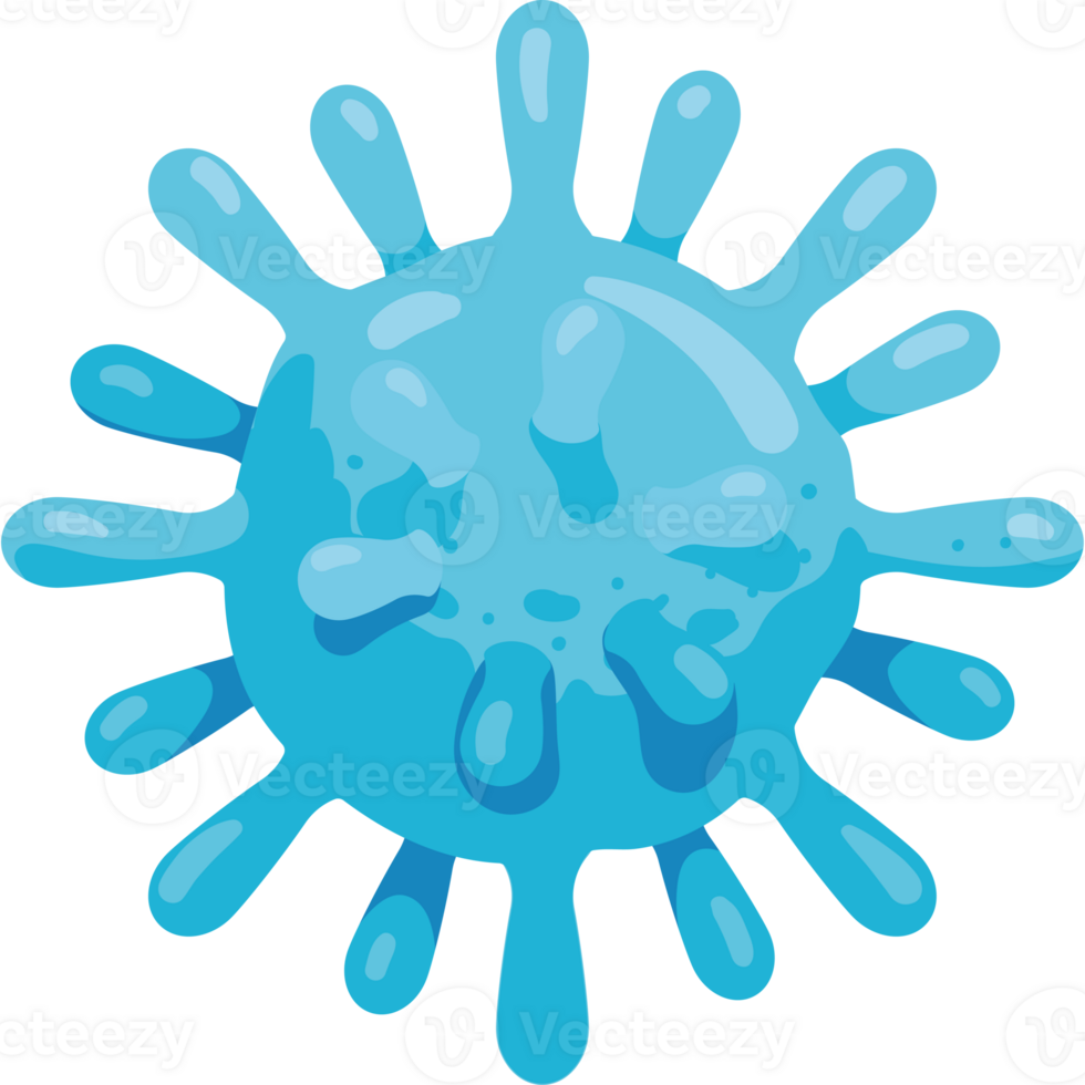 Blue virus nipah design isolated illustration png