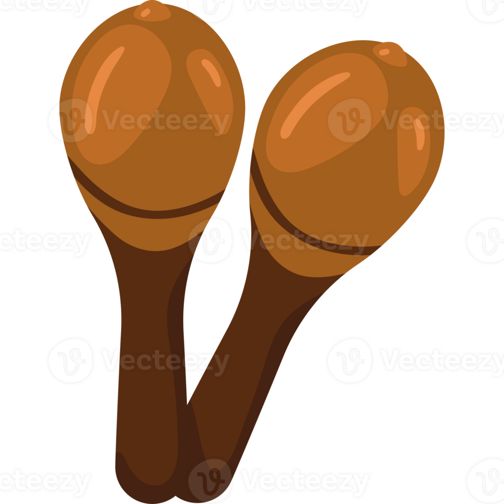 Two maracas on a black background png