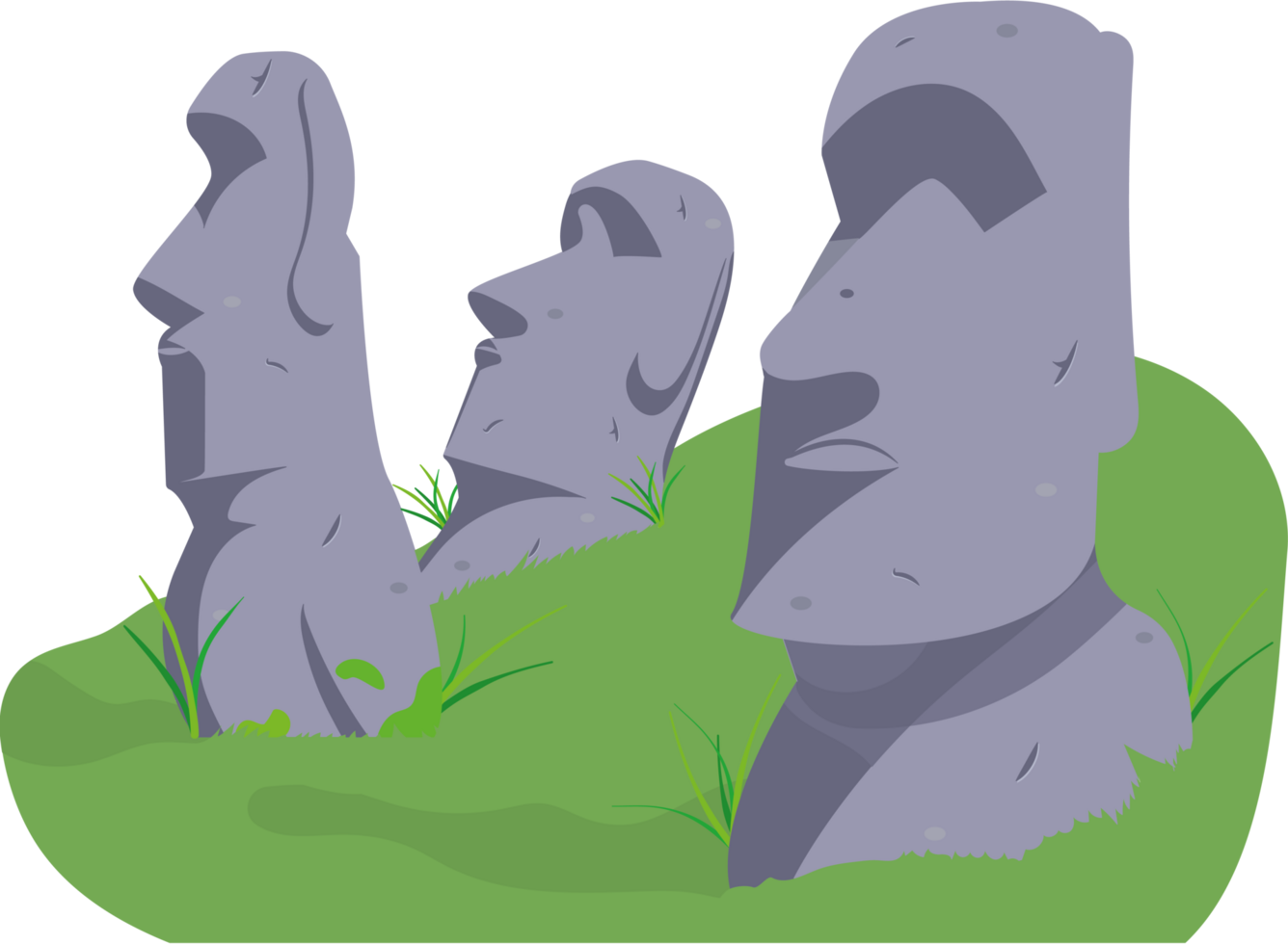 Moai statue of easter island design png