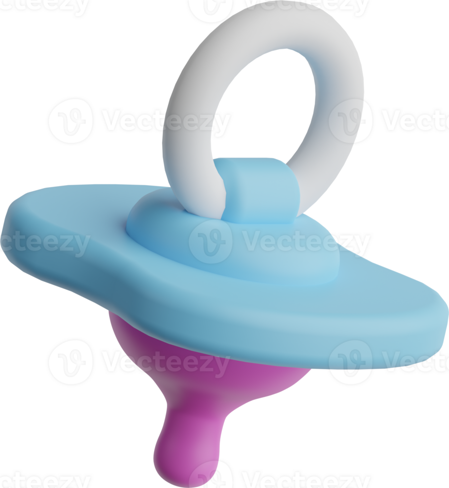 pacifier 3D icon for baby care png