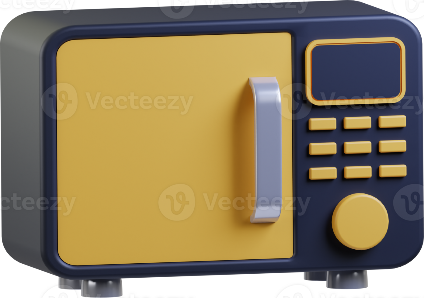 Microwave 3D icon for quick cooking png
