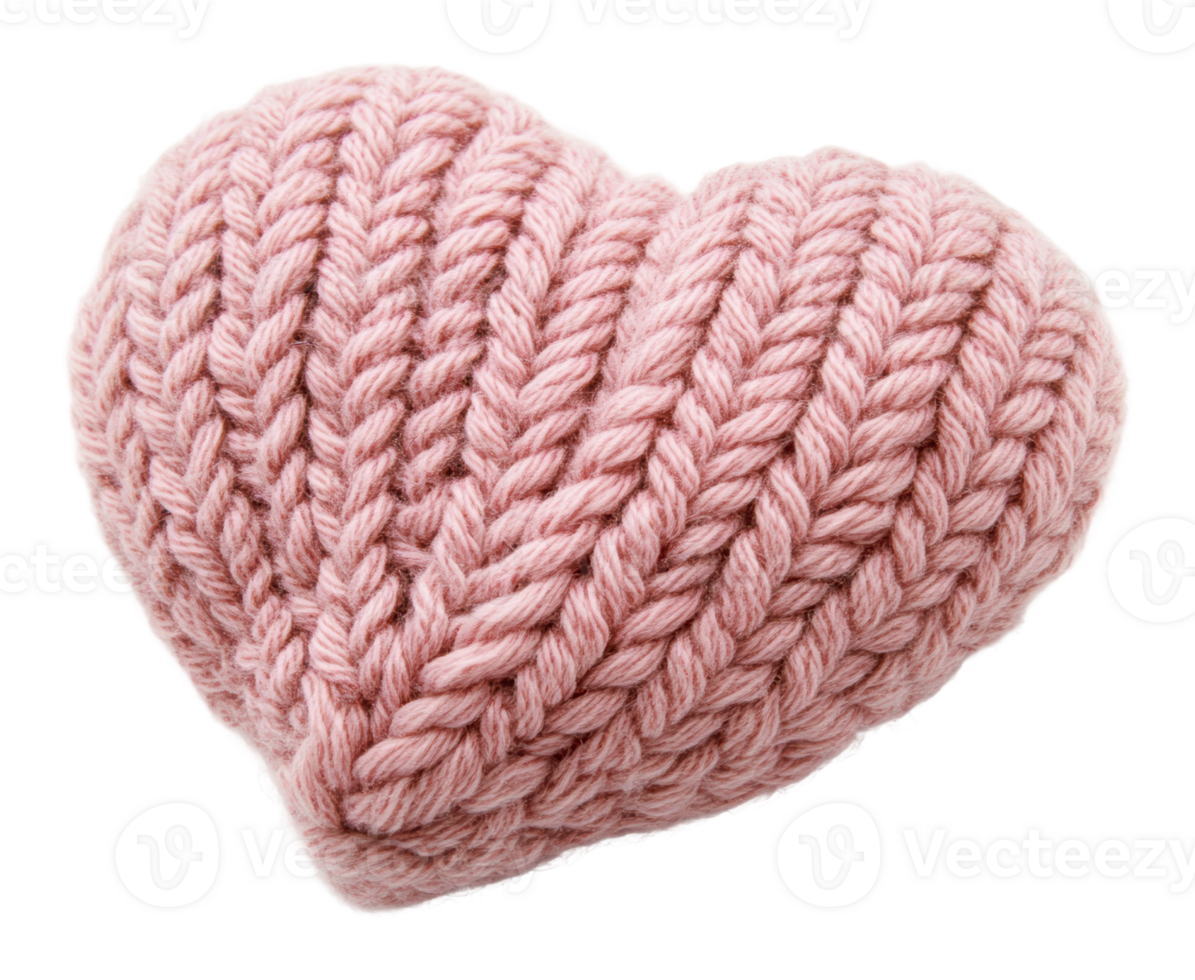 Knitted heart symbolizing love and affection png
