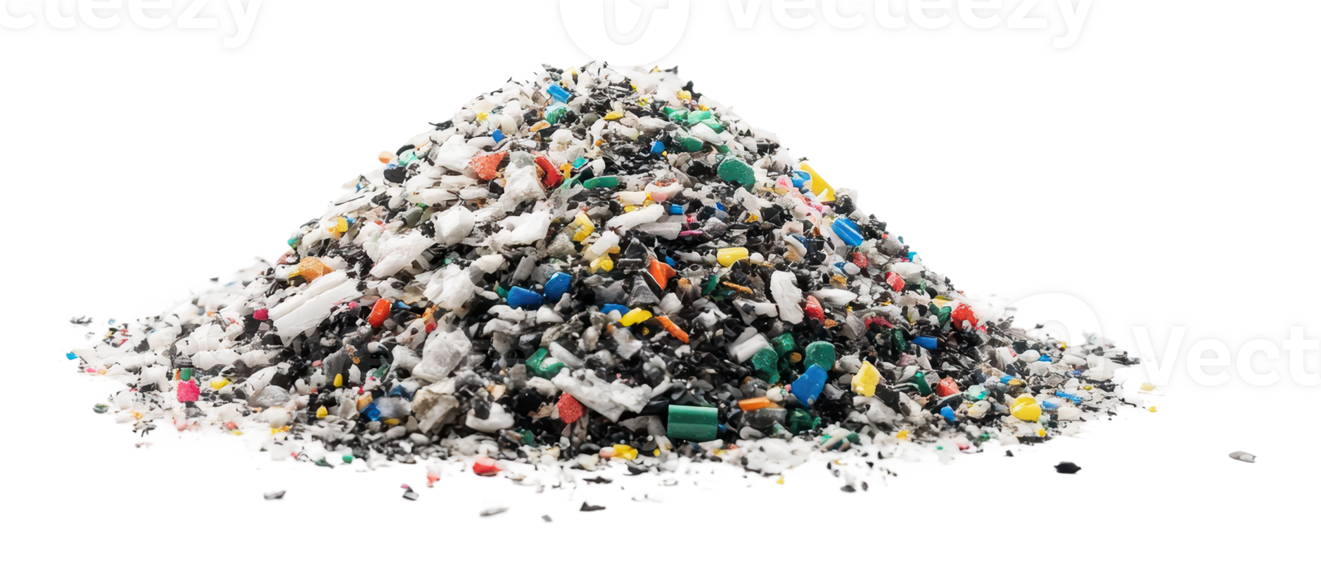 Recycled mixed plastic waste collected png