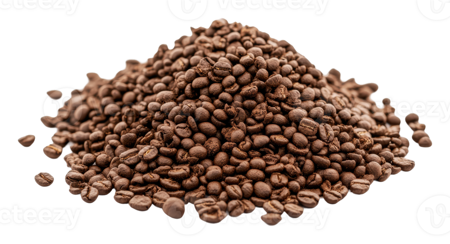 Coffee beans gathered in a large, loose pile png