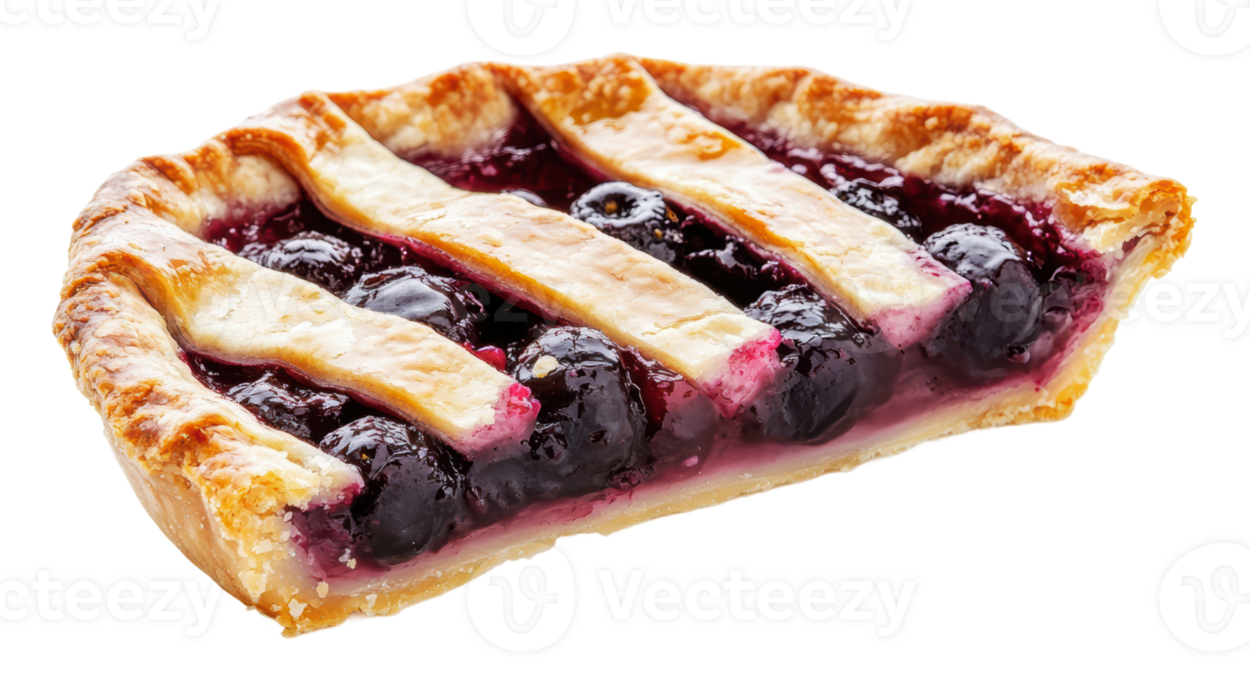 Delicious blueberry pie with a flaky crust png
