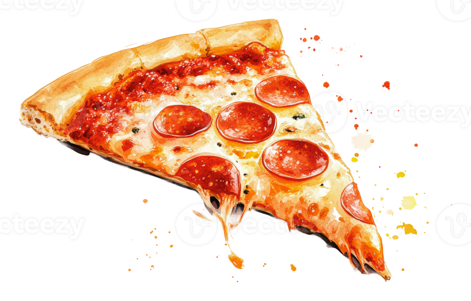 Delicious slice of pepperoni pizza with cheese png