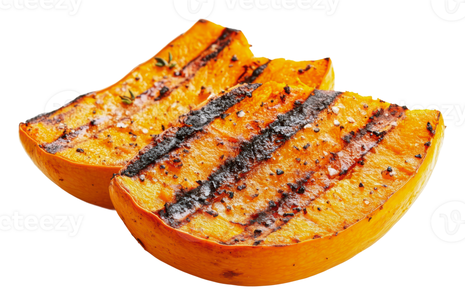 Grilled pumpkin slices for a tasty dish png
