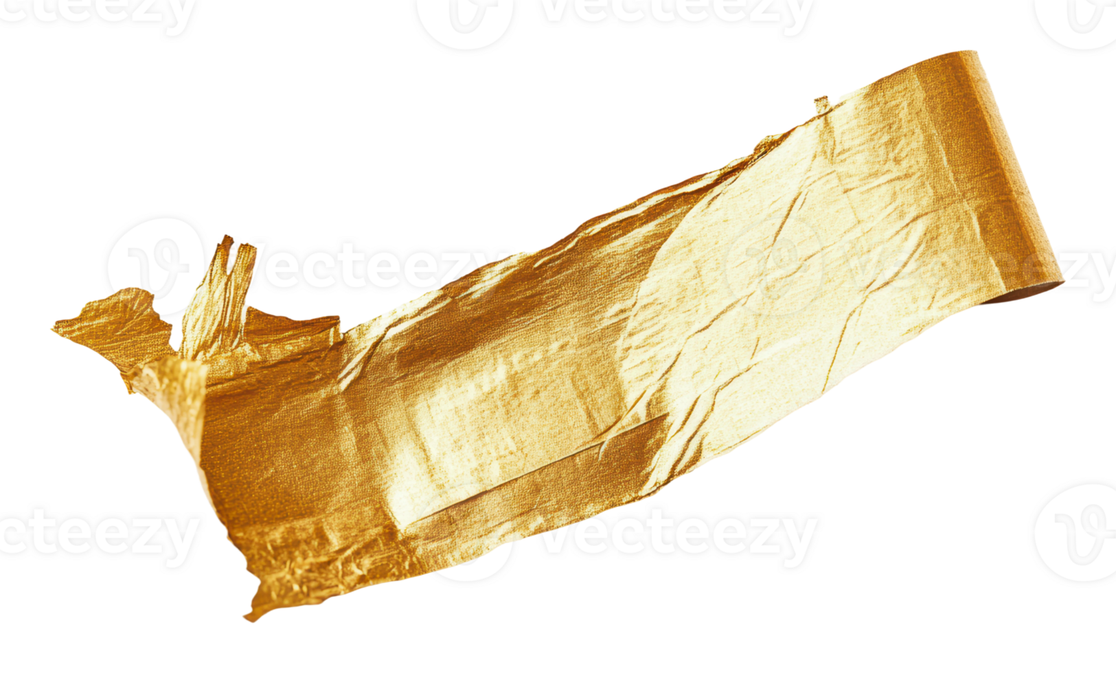 Shimmering gold foil piece with sheer texture png