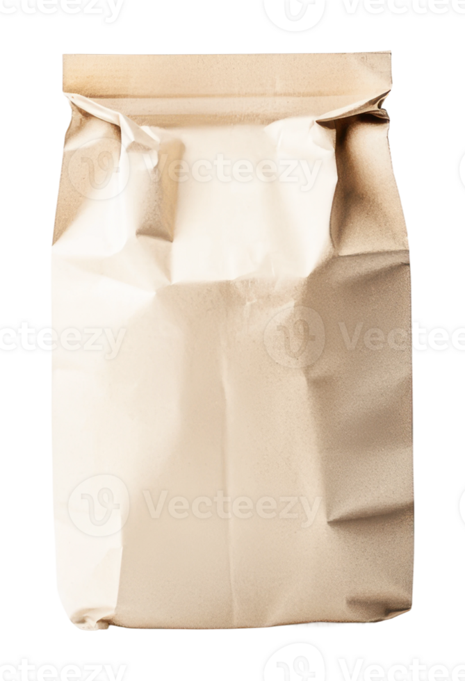 Brown kraft paper bag used for storing items png