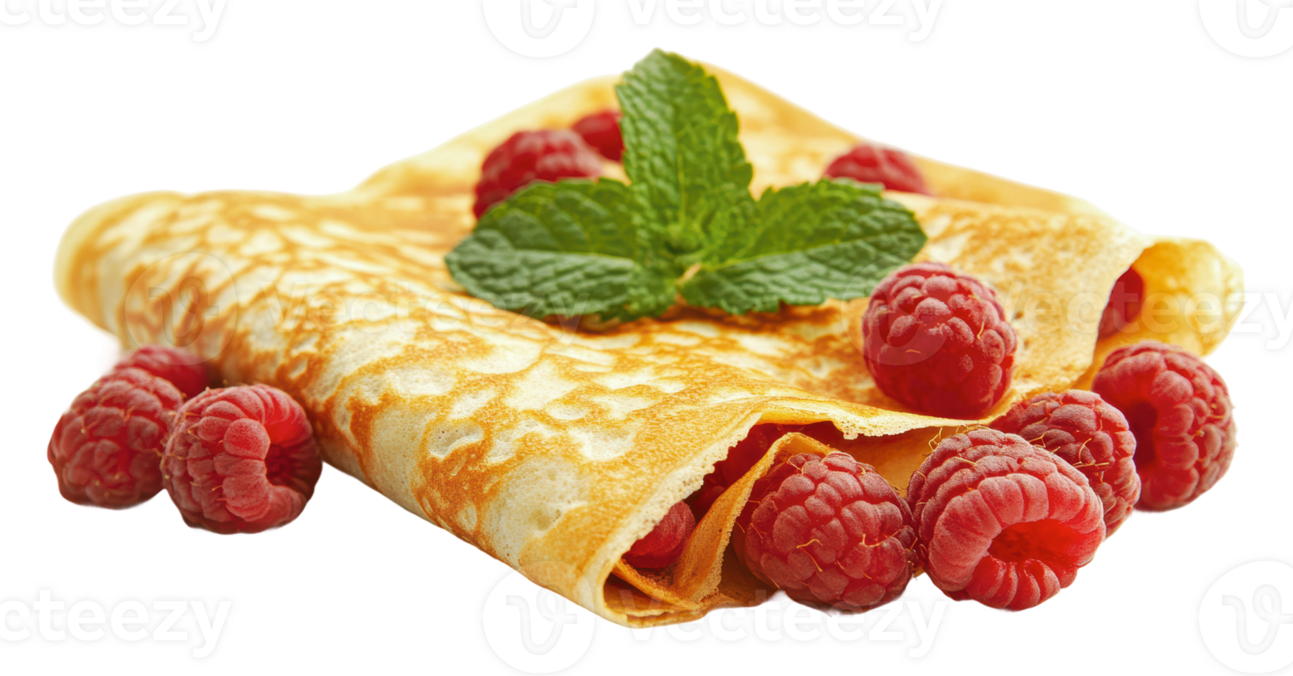 Raspberry mint crepe delight png