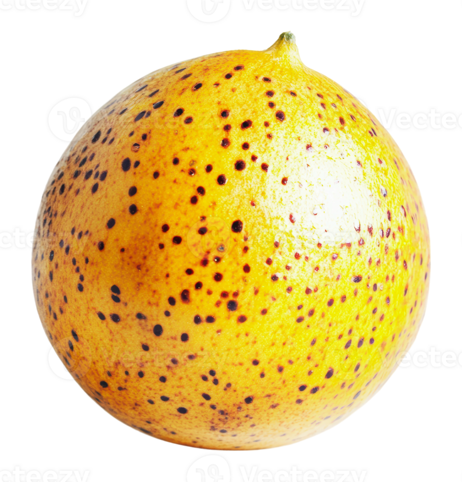 Unique yellow fruit with distinctive spots png
