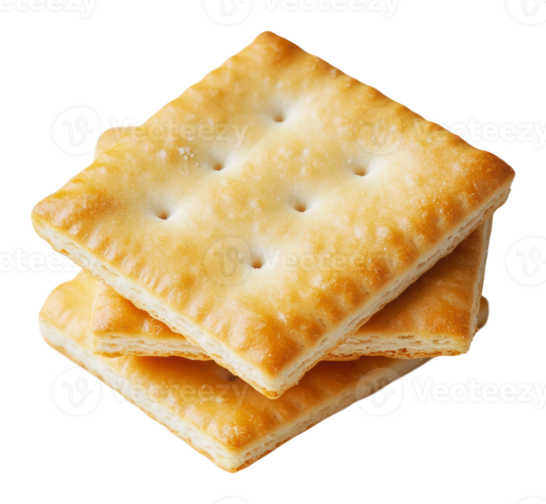 Crunchy crackers stacked in a simple arrangement png