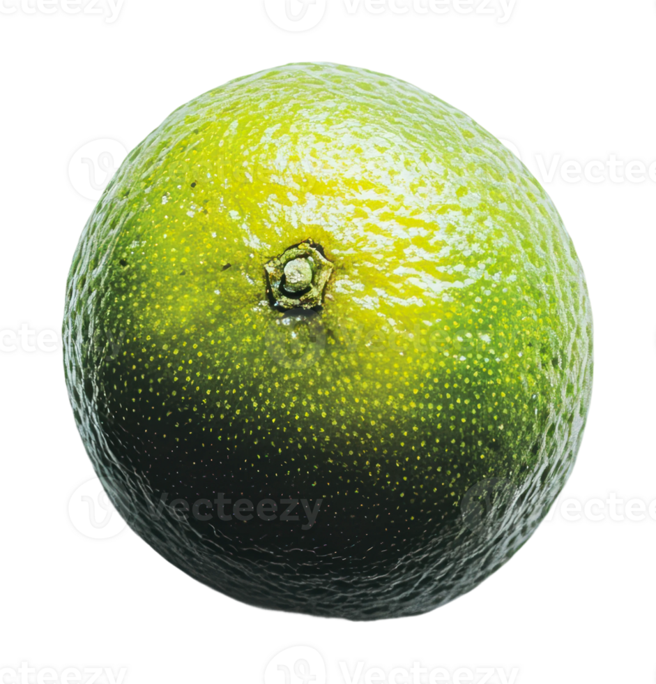 Textured green lime on white background png