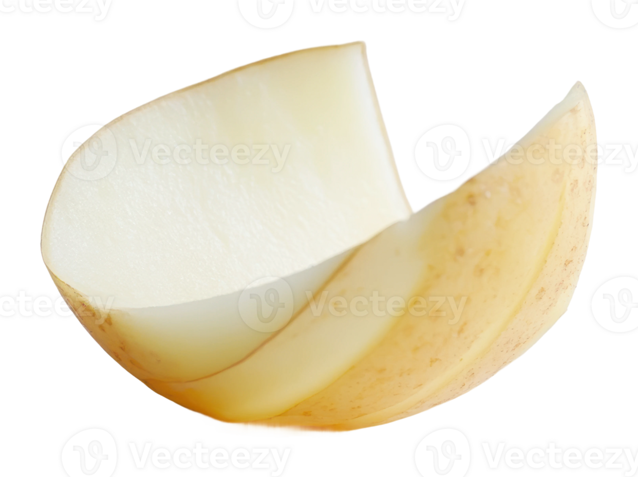Sliced potato showcasing its creamy interior png