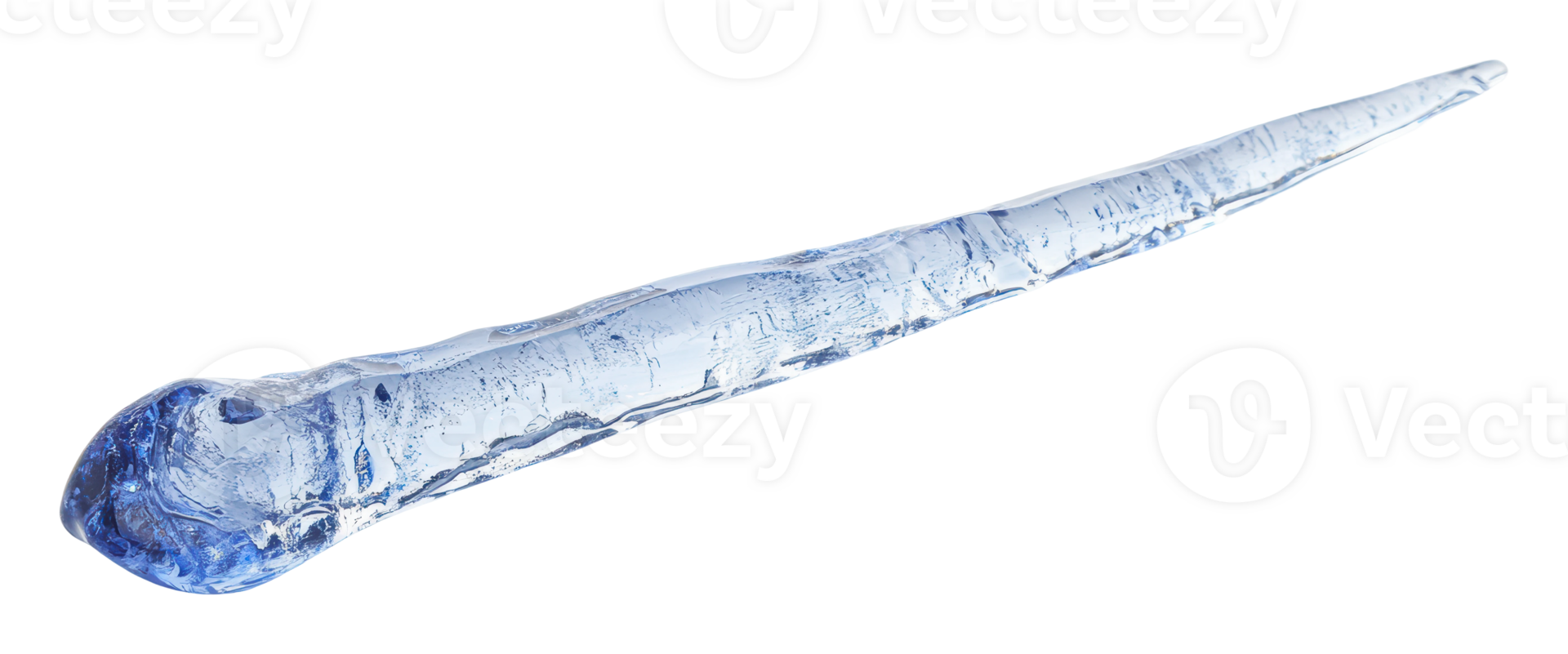 Snake-like icy stalactite on white png