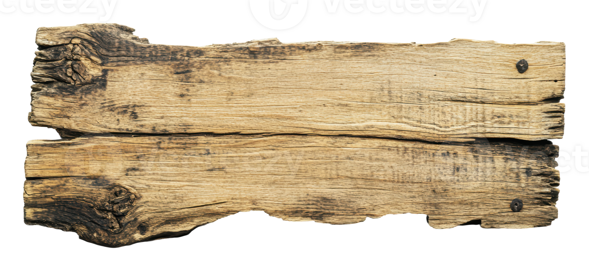 Rustic wooden plank with weathered finish png