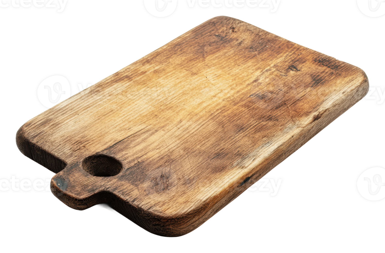 Rustic wooden cutting board perfect for cooking png