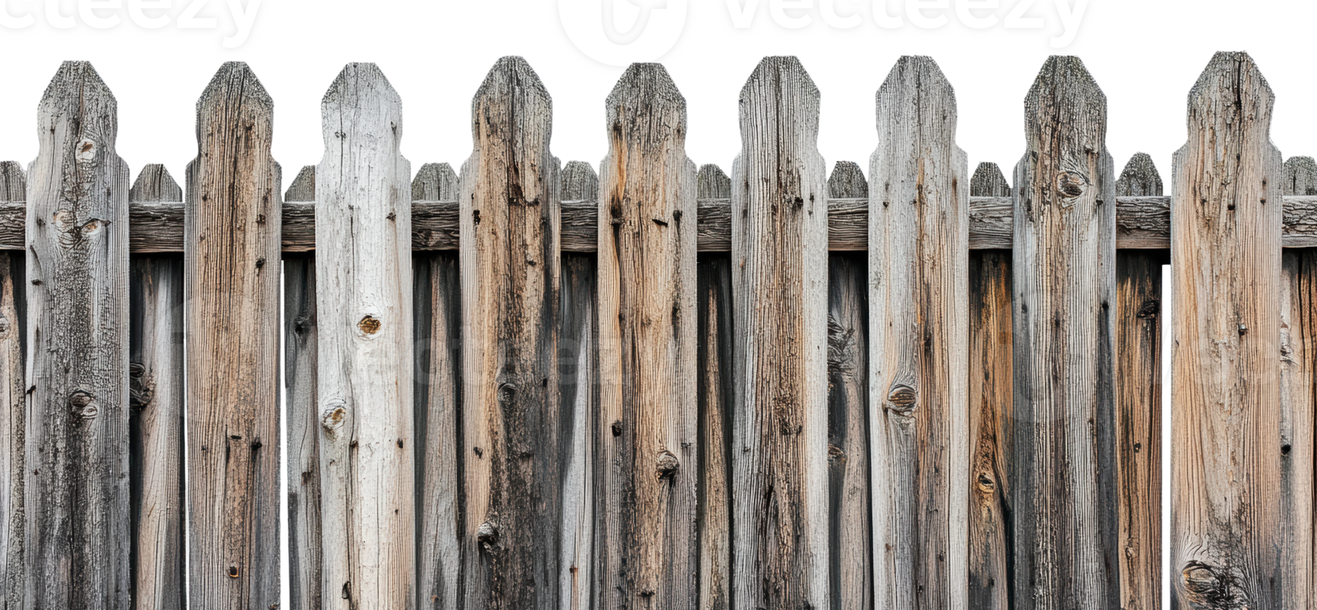Textured wooden fence in varied colors png