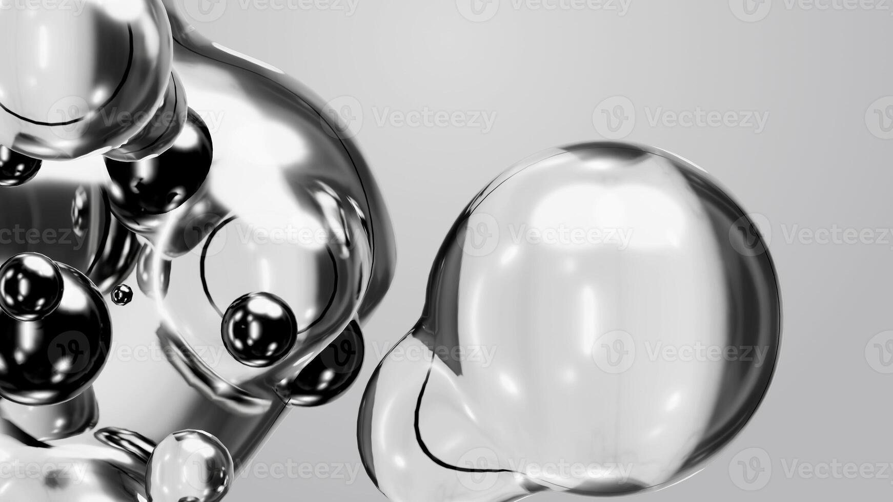 3d render motion design wallpaper animation business presentation monochrome grey white metaball gray liquid water soapy mercury bubble metasphere ball silver metal transition deformation metaverse photo