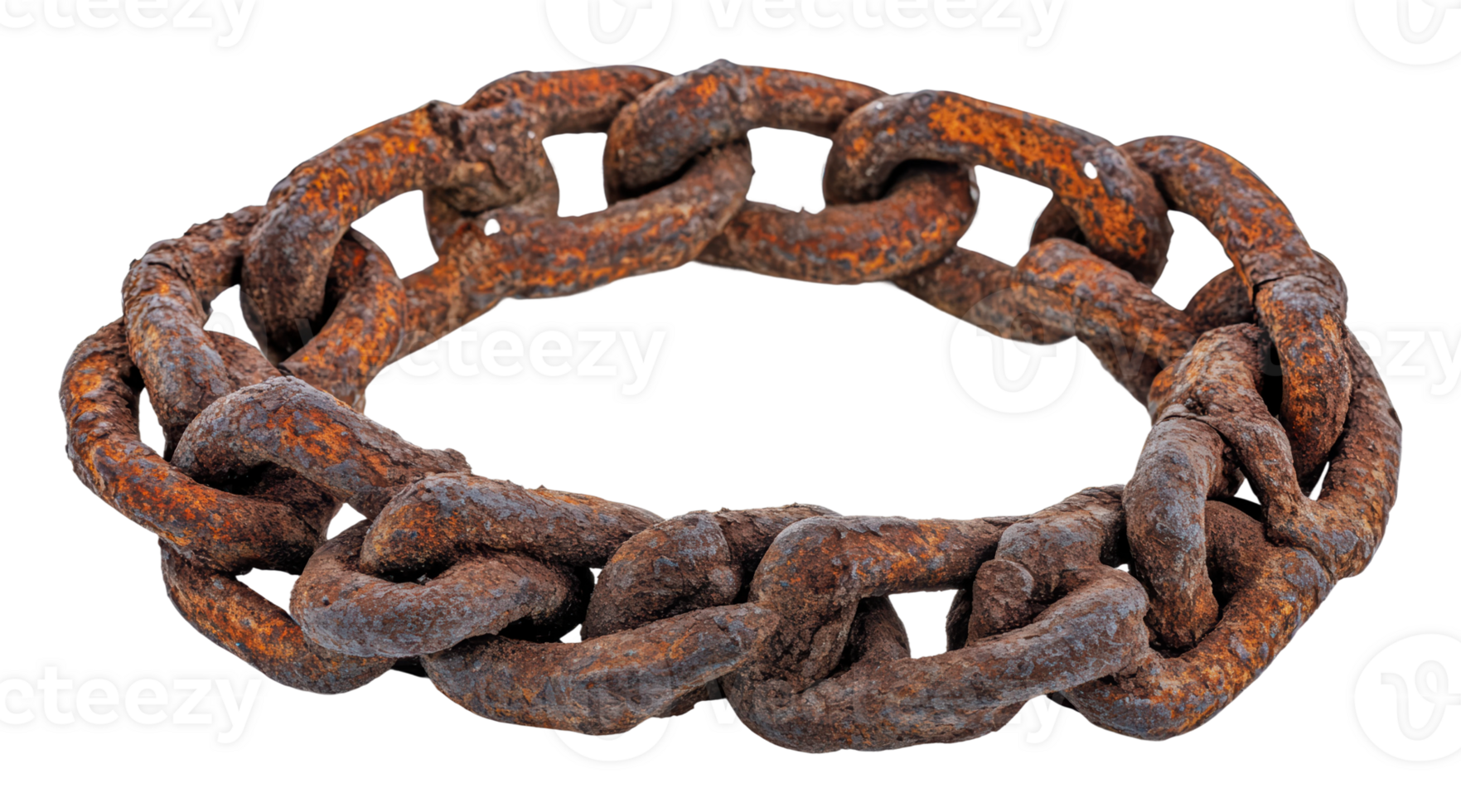 Rusty metal chain links from an ancient setting png