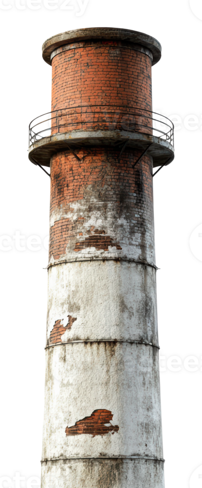 Old brick chimney stands tall against the sky png