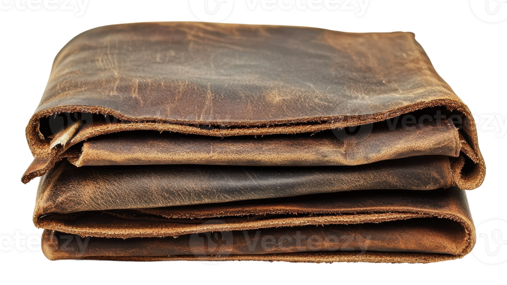 Leather wallet stacked on a white surface png