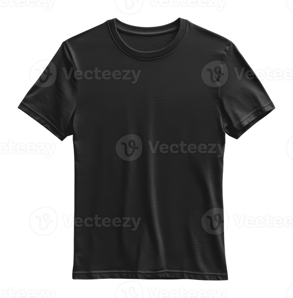 Simple black t-shirt on a plain background png