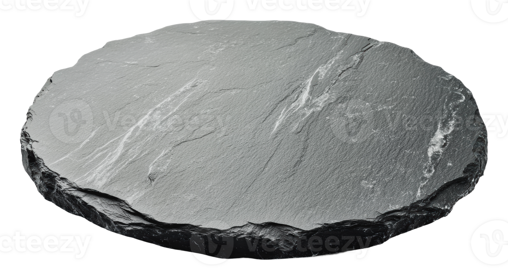 Circular black stone slab for culinary use png