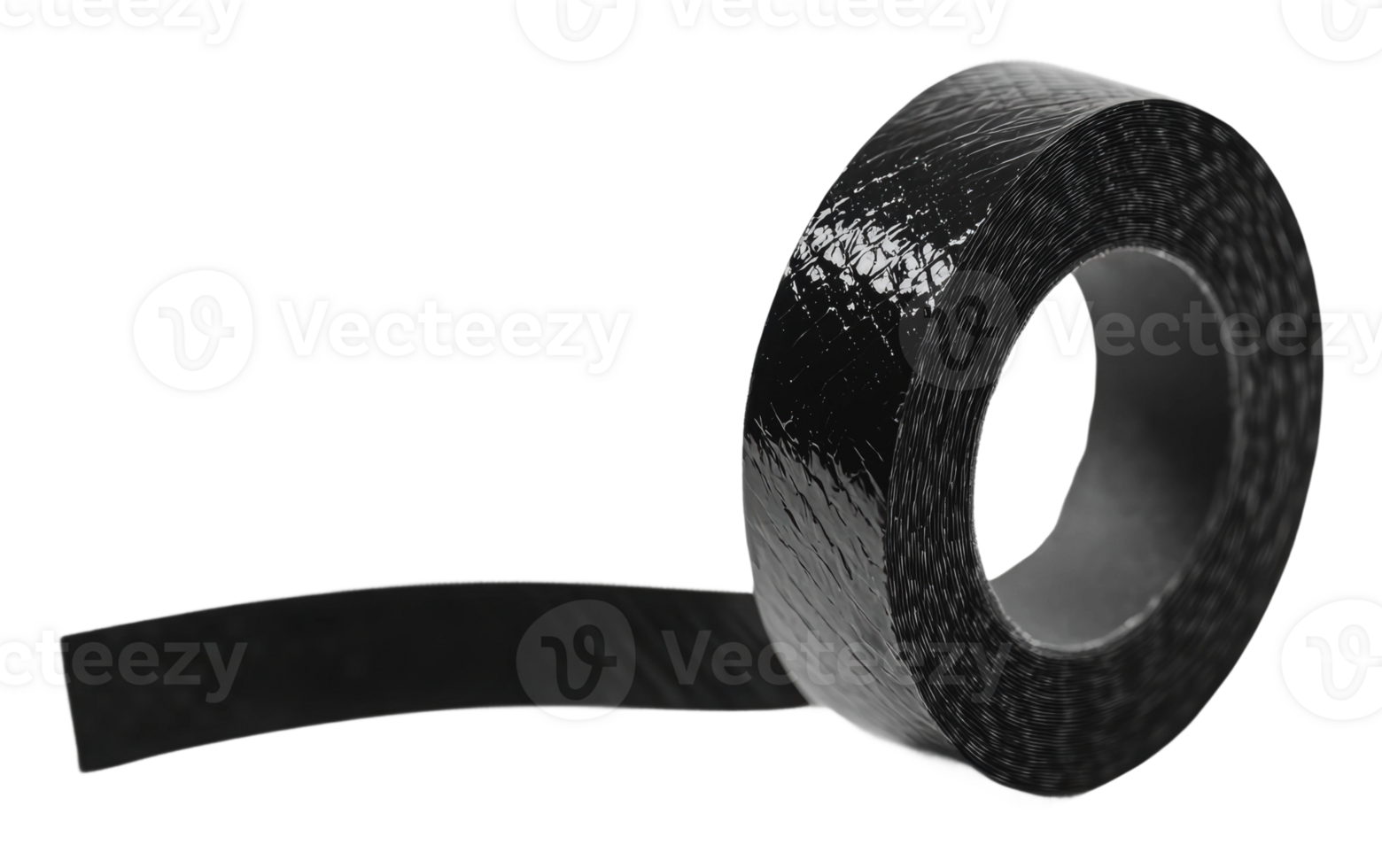 Black adhesive tape on a white background png