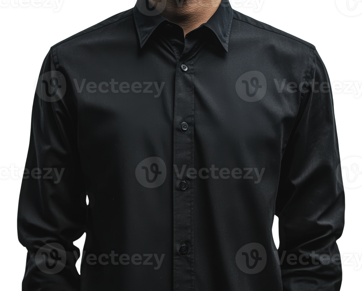 Man in black shirt, neutral background png