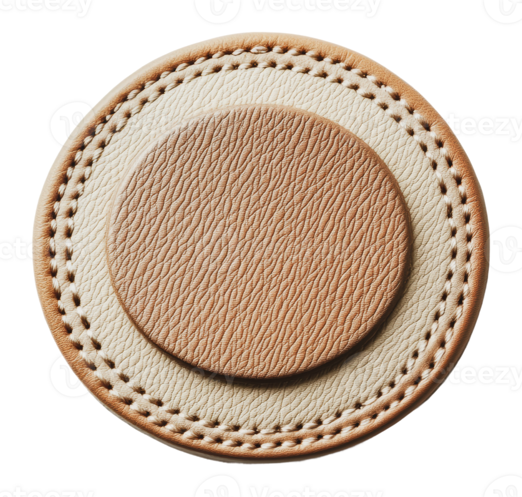 Elegant leather coaster design for table decor png