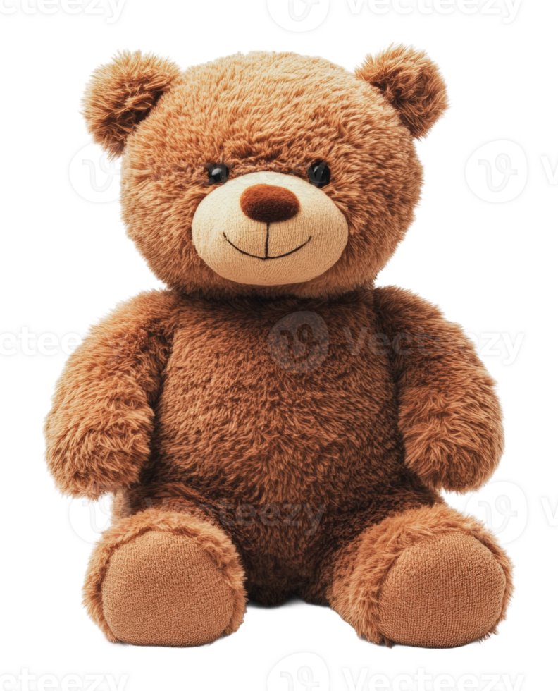 Brown teddy bear on white background png