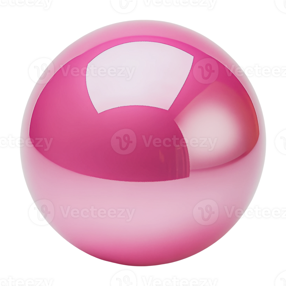 Bright pink spherical object on a white background png