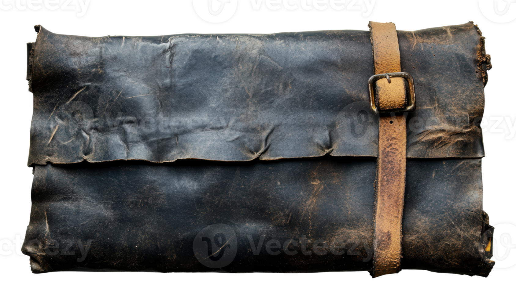 Leather pouch with strap holds secrets png