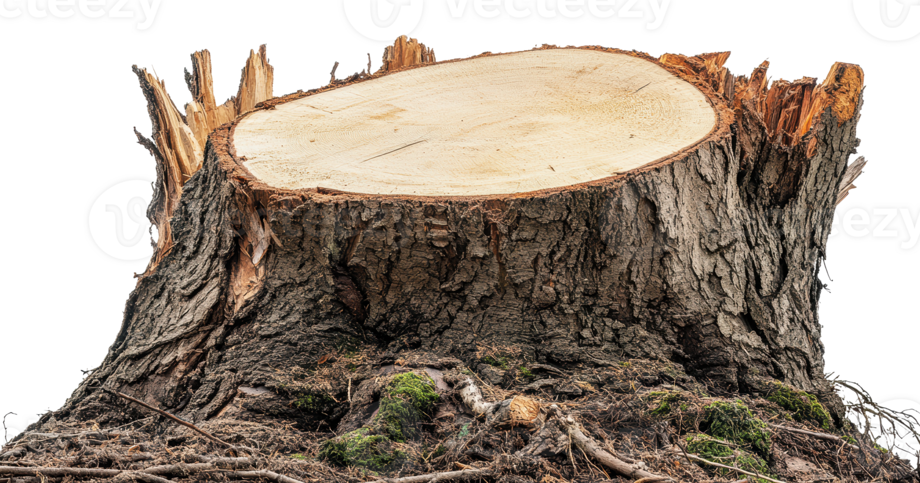Tree stump in a natural setting after removal png