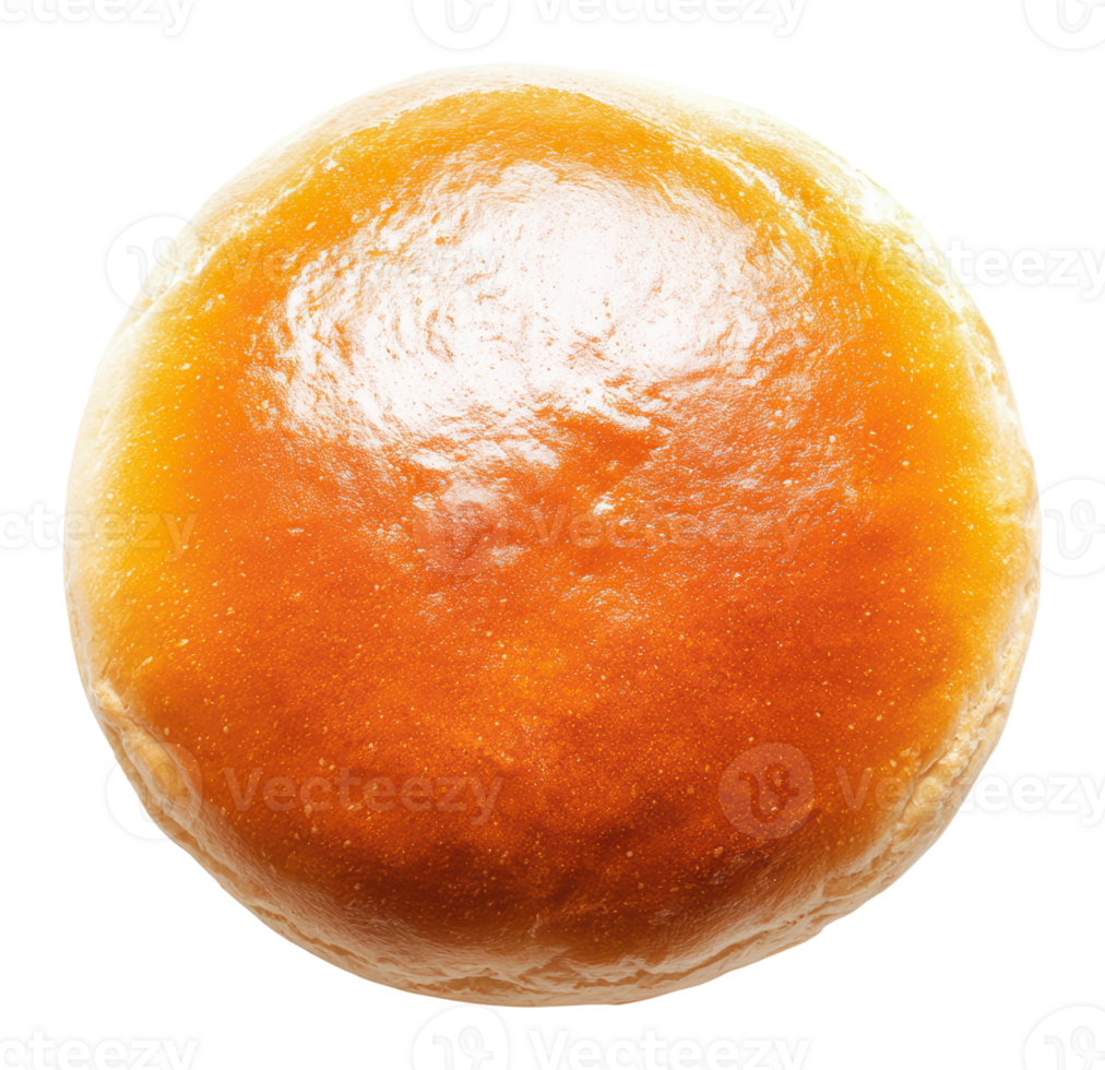 Soft and glossy pastry with sweet glaze on top png