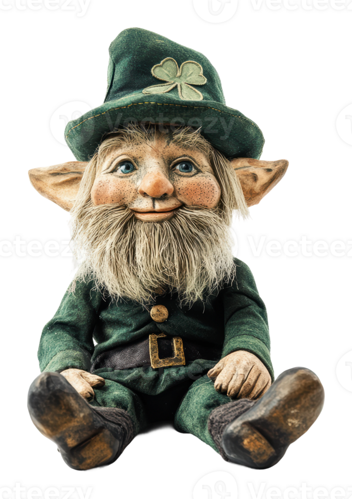 Charming leprechaun figure for festive decor png