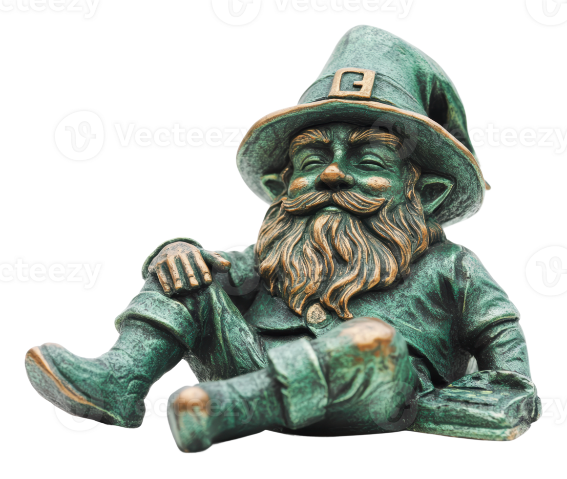 Charming gnome figurine with a whimsical design png