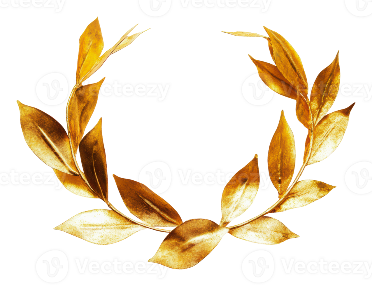 Gold laurel wreath for recognition png