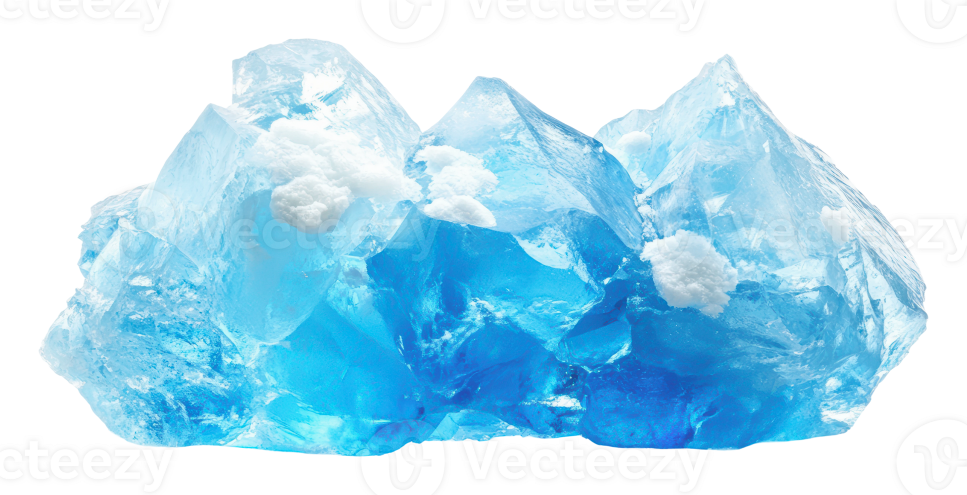 Blue crystal with white accents shown png
