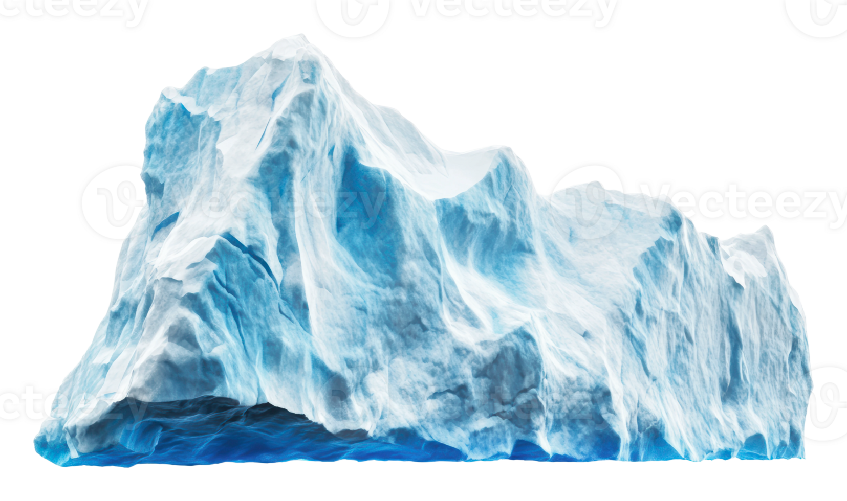 Iceberg floating in clear blue water png