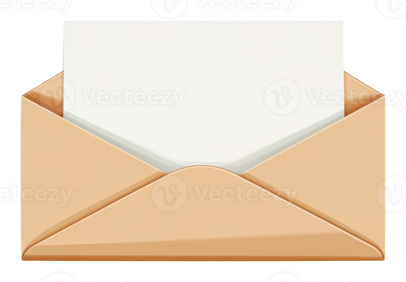 Invitation envelope with blank card inside png