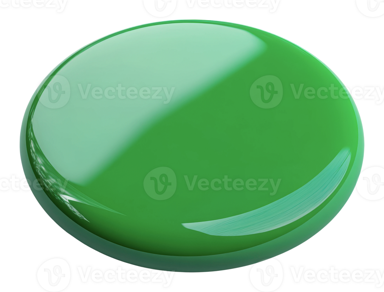 Bright green round object with glossy surface png