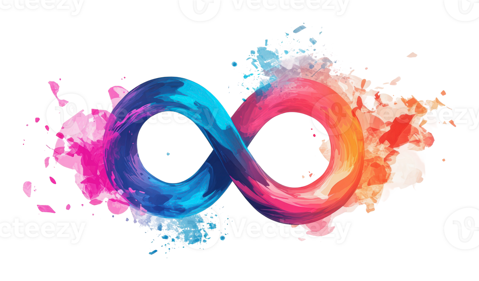Vibrant infinity symbol for endless potential png